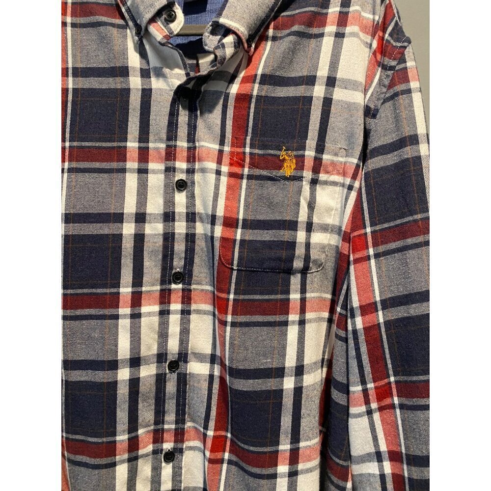 US Polo Assn XL Men’s Button Down Shirt Long Sleeve Classic Cotton Preppy Casual - Picture 2 of 4